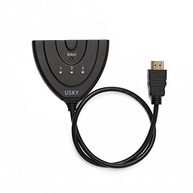 Switch HDMI 3 em 1 USKY: Conecte Múltiplos Dispositivos à sua TV 1080p - imagem 5
