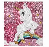 Artesanato Pintura Diamante para Crianças - Unicórnio 18x18cm - DIY Divertido e Educativo - imagem 2