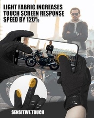 Luvas EUDE Moto/Bike: Proteção Antiqueda, Toque na Tela e Conforto Respirável (Unissex) - imagem 4