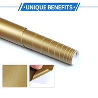 Película Protetora para Carro 40cm x 150cm - PVC Fosco Dourado | Capa Universal Antirrisco - imagem 5