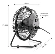 Ventilador USB de Mesa com Ajuste 360° | Conexão PC/Notebook | KC Brasil - imagem 3