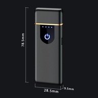 Isqueiro Elétrico USB Recarregável Slim Preto - Ignição a Arco, LED e Design Moderno - imagem 2