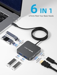 Hub USB-C ACASIS 10Gbps: Expansão Completa com HDMI 4K 60Hz e Power Delivery 100W - imagem 3