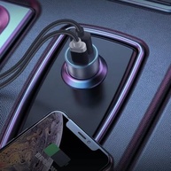 Carregador Veicular Universal 2 Portas (USB-A + USB-C PD 20W) - Carregamento Rápido para Carro - imagem 4