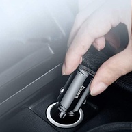 Carregador Veicular Baseus Mini PPS USB/USB-C Preto: Carga Rápida e Inteligente - imagem 3