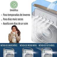 Ventilador Portátil Softdigit com Umidificador e Luz LED - 3 Velocidades, Água e Gelo - imagem 3