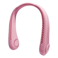 Ventilador de Pescoço Recarregável 3 Velocidades Rosa - 1500mAh Sem Lâmina - imagem 1
