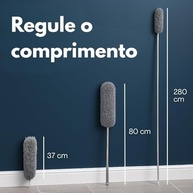 Espanador Extensível 2.80m com Microfibra Lavável - Limpeza de Teto, Persianas e Ventilador - imagem 3