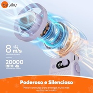 Ventilador Portátil Basike com Tecnologia Ice-Cooling, 199 Velocidades, Bateria 10000mAh, Ideal para Viagens e Ambientes Externos - imagem 3