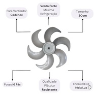 Hélice 30cm 6 Pás para Ventilador Cadence VTR560/VTR586 - Alta Performance - imagem 5