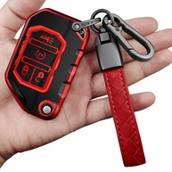 Capa de Chave Jeep Gladiator JT & Wrangler JL Rubicon Vermelha com Chaveiro - Proteção Total Sindeda - imagem 1