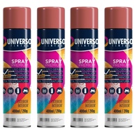 Tinta Spray 400ml Vermelho Uso Geral em Aço Ferro Couro Gesso Cerâmica | Universo | Kit 04 un - imagem 1