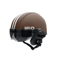 Capacete Coquinho BR 101 Premium: Estilo Vintage, Segurança e Viseira Fume para Bike Elétrica, Scooter e Skate - imagem 1