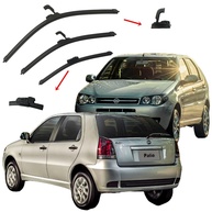 Kit Palheta Limpador Para-Brisa Dianteiro e Traseiro Fiat Palio (1996-2011) - Visibilidade Impecável - imagem 1