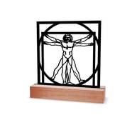 Escultura de Mesa Homem Vitruviano 25x26cm - Arte Inspiradora para Decoração Moderna - imagem 4