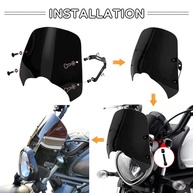 Para-brisa para Kawasaki Vulcan S 650 VN650 EN650 (2015-2025) - Proteção e Estilo - imagem 4