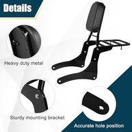 Sissy Bar com Bagageiro para Kawasaki Vulcan 900 (1996-2024): Conforto e Estilo para o Passageiro - imagem 4