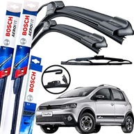 Kit Palhetas Limpador Parabrisa Bosch Aerofit Dianteiro + Traseiro para VW Crossfox (2009-2012) - Limpeza Impecável e Visibilidade Clara - imagem 2