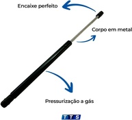 Amortecedor Tampa Traseira Celta, Corsa Hatch e Palio (Exceto Weekend) - Abertura Suave e Segura - imagem 2