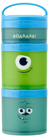 Whiskware Recipientes Empilháveis Disney Pixar - 3 Copos com Tema Monsters Inc para Lanches Escolares e Viagens - imagem 1