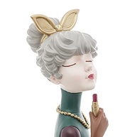 WOLFF - Boneca Decorativa com Batom em Resina 31cm | Peça de Estilo e Personalidade para Decoração Moderna - imagem 4