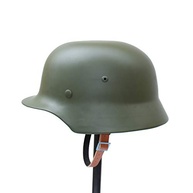 Capacete Alemão M35 WW2 - Reprodução Autêntica em Aço Verde/Preto - imagem 4