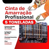 Kit Cinta de Amarração com Catraca 5 Toneladas - 9m x 50mm Laranja | Segurança Máxima para Cargas Pesadas - imagem 3