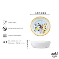 Conjunto de Louça Bluey Kids Zak Designs - 6 Peças com Prato, Tigela, Copo, Garrafa e Talheres | Azul, Sem BPA, Lavável na Lava-Louças - imagem 4