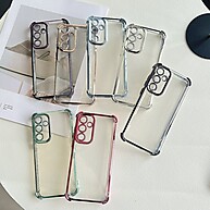 Capa Transparente com Borda Colorida para Samsung A05/A15/A25/A35/A55/M15/M35/M55/A54/A34 - imagem 1