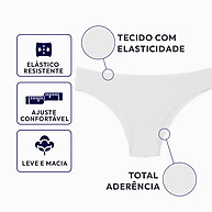 Kit com 5 Calcinhas Tanga Branca de Algodão - A10 - imagem 2