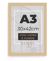 Quadro Moldura A3 30x42 com Vidro - Proteção Elegante para Certificados e Diplomas (Madeira Clara) - imagem 2