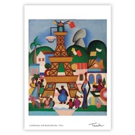 Arte Tarsila do Amaral Carnaval em Madureira A3 - Pintura Inspiradora para Decoração - imagem 1