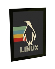 Quadro Decorativo A3 Linux - Design Geek para Ambientes Tech - imagem 1