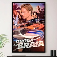 Quadro Velozes e Furiosos Braia Decorativo A4 23x33cm - Moldura Premium com Impressão em Alta Definição - imagem 2