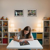 Kit de Pintura Scratch para Adultos e Crianças - 8 Cartões A4 com Ferramentas Coloridas - imagem 3