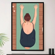 Quadro Decorativo Pilates Ioga Fitness A4 23x33cm - Moldura Premium para Academia e Casa - imagem 1