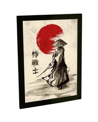 Quadro Decorativo A4 Japonês Retro Samurai - Estilo Oriental para Sua Casa - imagem 2
