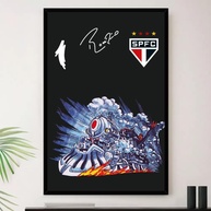 Quadro Rogerio Ceni Trem Lendário Decorativo A4 23x33cm - Moldura Premium com Impressão em Alta Definição - imagem 1