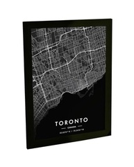 Quadro Decorativo A4 Mapa Toronto Canadá - Moldura Pronta para Viagens - imagem 2