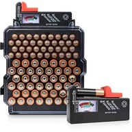Estojo Organizador de Baterias Volt Vault com Testador Integrado - 83 Compartimentos AA/AAA - imagem 1