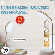 Abajur LED Recarregável: 3 Tons e Proteção Visual - imagem 1