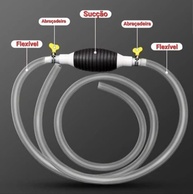 Bomba de Sucção Manual com Mangueira e Abraçadeira - Kit Completo 5 Peças - imagem 5