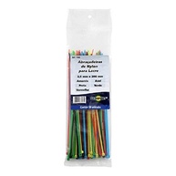 Abraçadeiras de Nylon Brasfort 2,5x200mm - Cores Variadas (50 Peças) - imagem 2