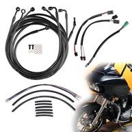 Kit Cabos Guidão Ape Hanger 30,5cm Harley Road King/Glide 2014-2015 ABS - Extensão Completa - imagem 2