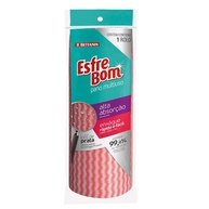 EsfreBom Pano Multiuso com Rolo 25 Unidades - Alta Absorção e Íons de Prata - Cor Vermelha - imagem 1