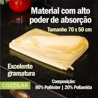 Kit 5 Panos de Microfibra 70x50cm - Alta Absorção, Multiuso e Sem Fiapos - Ideal para Vidros e Superfícies Delicadas - imagem 2