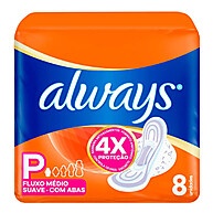 Absorvente Always Suave P com Abas – Conforto e Proteção Diária - imagem 1