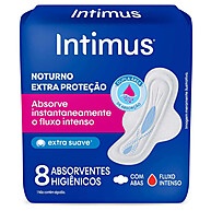 Absorvente Intimus Noturno com Abas: Proteção Máxima Contra Vazamentos - imagem 1