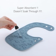 Hakochia Babadores de algodão orgânico super macio e absorvente com encaixe ajustável para bebês meninos e meninas - imagem 4