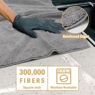 Pacote com 2 Panos de Microfibra Ultra Absorventes 29,2x59,7cm - Sem Arranhões para Carros, SUVs e Limpeza Doméstica - imagem 4